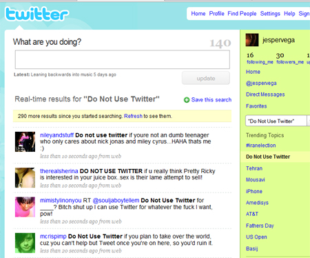Do Not Use Twitter!